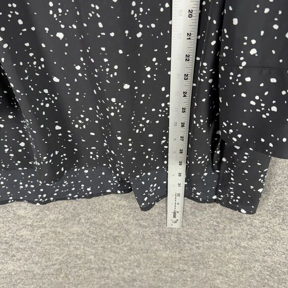 Terra & Sky Blouse Women 1X Plus Black Geometric V-Neck Long Sleeve Casual - Picture 6 of 7